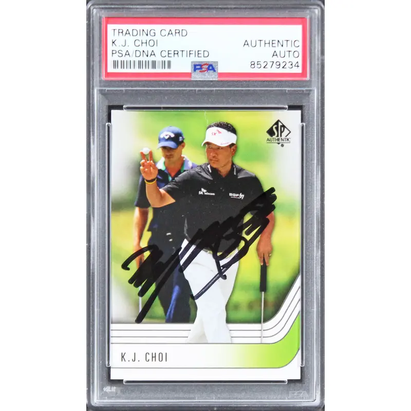 K.J. Choi Golf Authentic Signed 2020 SP Authentic #39 Card PSA/DNA Slabbed