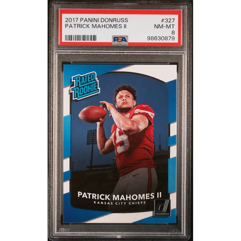 Patrick Mahomes 2017 Donruss Rookie #327 PSA 8 Nm-Mint 0879