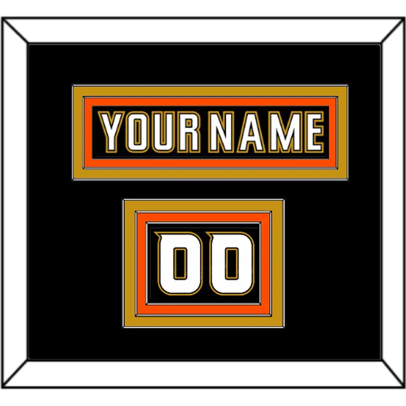 Anaheim Nameplate & Number (Shoulder) - Home Black (2006-2014) - Triple Mat 2