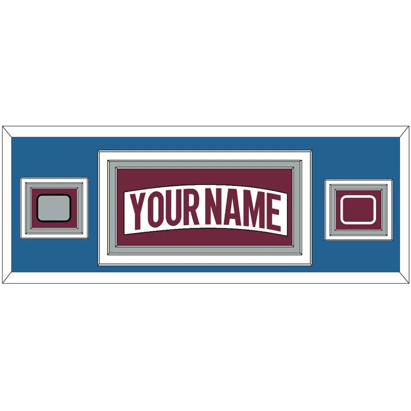Colorado Nameplate & 2022 Stanley Cup Finals & Logo Patches - Road White - Triple Mat 4