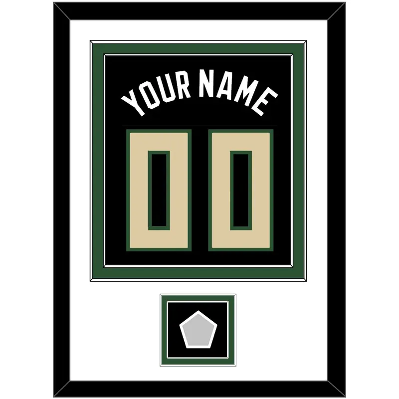 Milwaukee Name & Number With Champions Patch - Black Statement - Double Mat 1