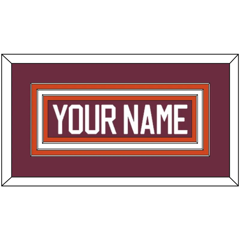Virginia Tech Hockey Nameplate - Home White - Triple Mat 1