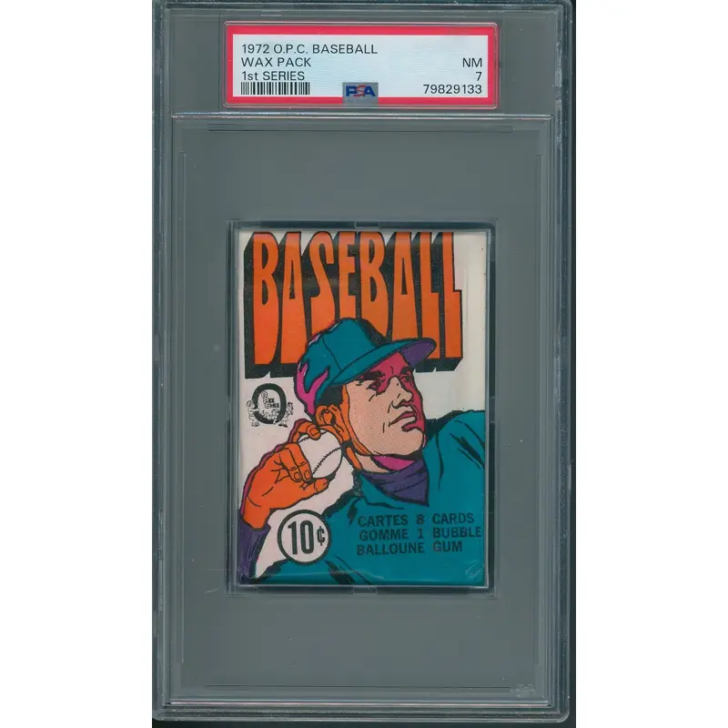 1972 OPC O-Pee-Chee Baseball Unopened 1st Series Wax Pack PSA 7 *9133