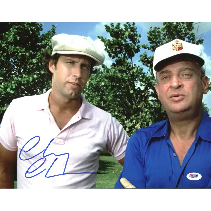 Chevy Chase Authentic Signed 11X14 Caddyshack Photo w/ Dangerfield PSA/DNA
