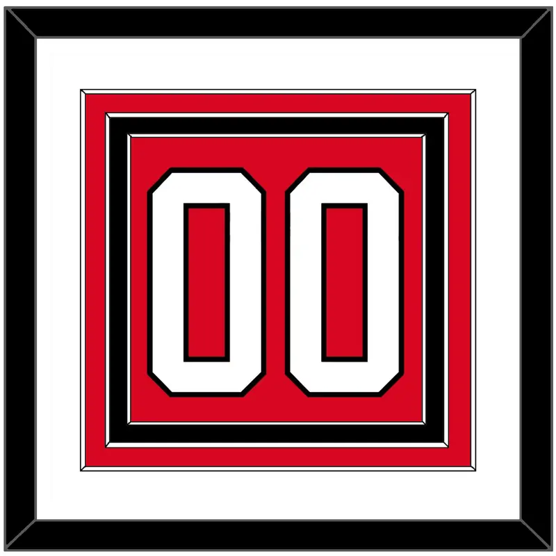Canada Mens Hockey Number - 2014 Olympics Road Red - Triple Mat 1