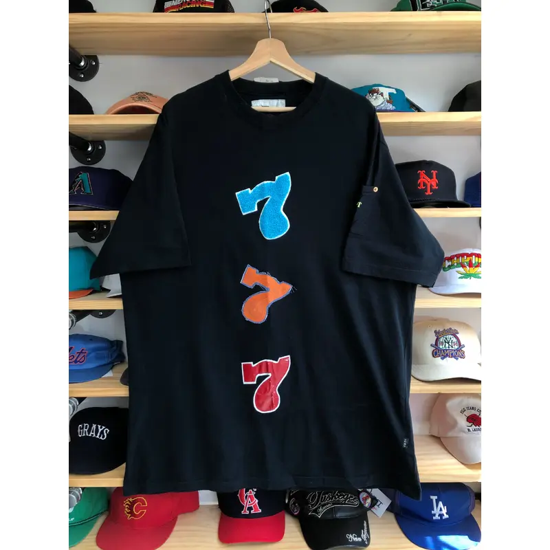 Vintage Iceberg Jeans Triple 7s Patch Tee Size 2XL
