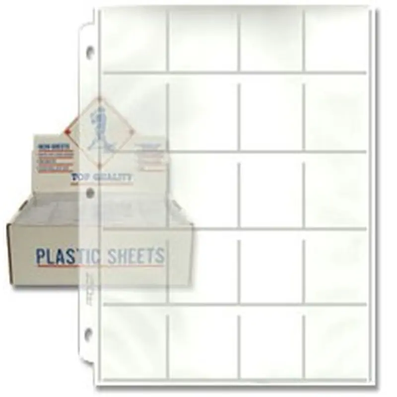20 pocket thick page coin holder - 100ct bag