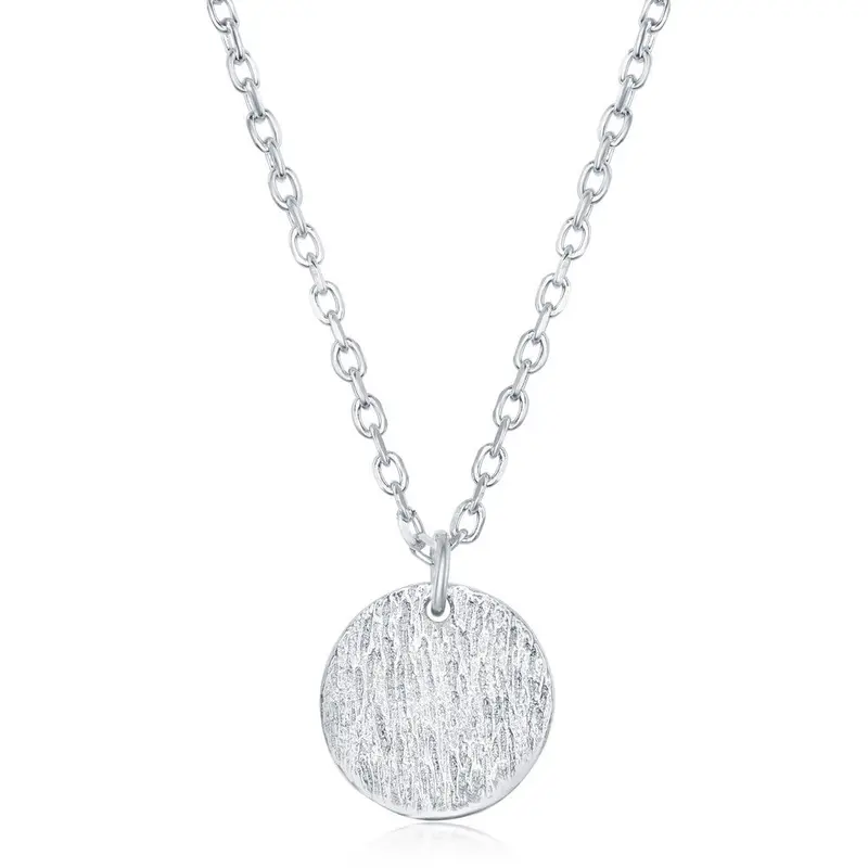 Sterling Silver Disc Necklace