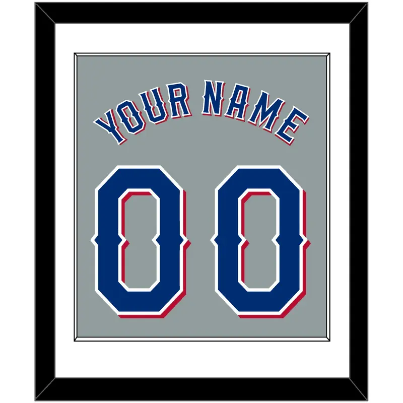 Texas Name & Number - Road Gray (2020-2023) - Single Mat 1