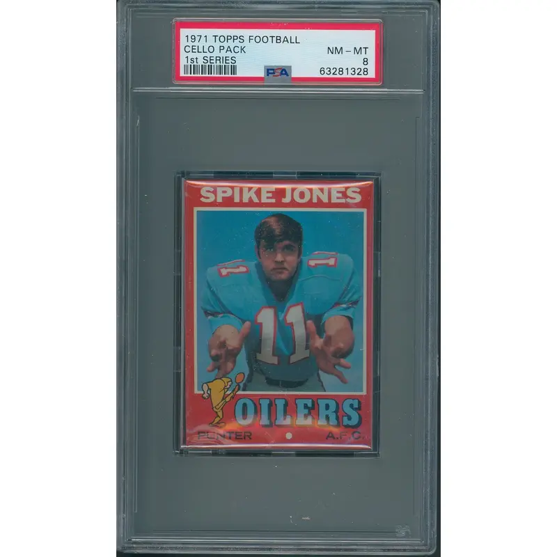 1971 Topps Football 1st Series Cello Pack PSA 8 *1328