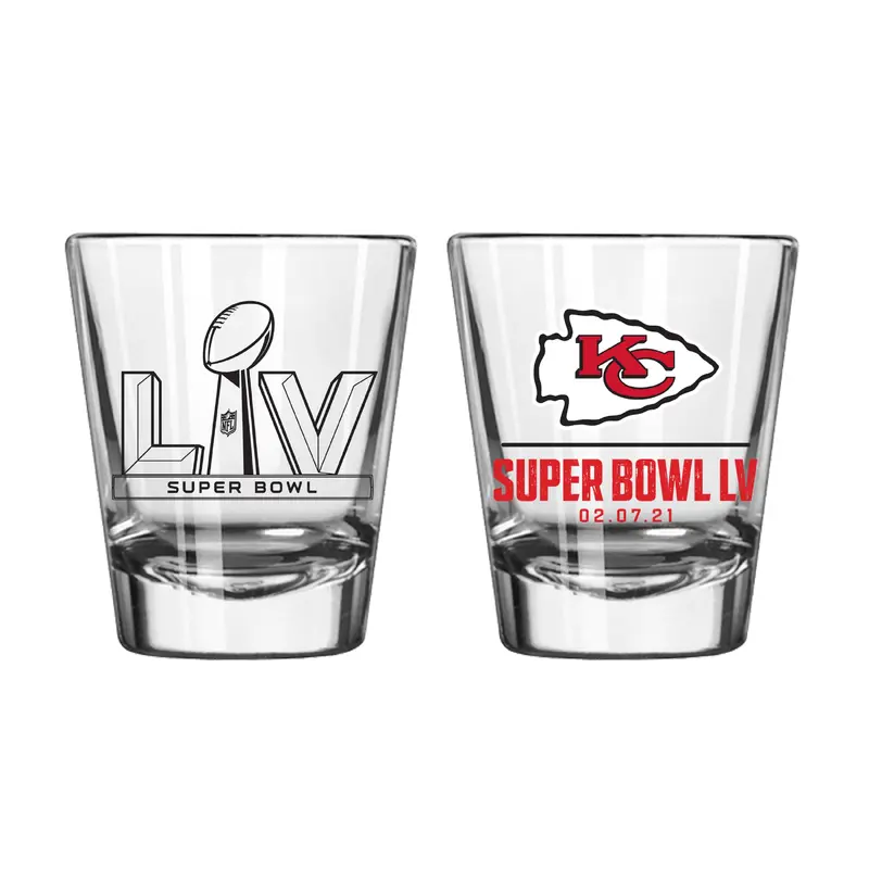 KC Chiefs SB55 Bound Logo 2oz Shot Glass