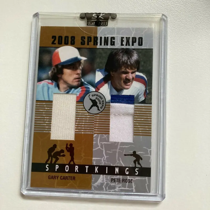 Leaf Sportkings Gary Carter Pete Rose 6/9 Game Used Jersey Patch