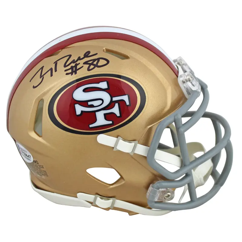 49ers Jerry Rice Authentic Signed Speed Mini Helmet Autographed BAS Witnessed