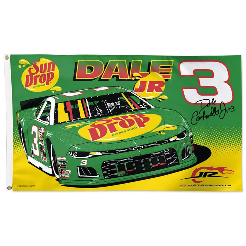 Dale Earnhardt Jr. CARS Tour #3 Sun Drop Chevy Camaro 3' x 5' Banner FLAG - Wincraft 2022