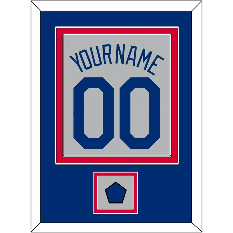 Los Angeles Name, Number & Logo Patch - Road Gray - Double Mat 2