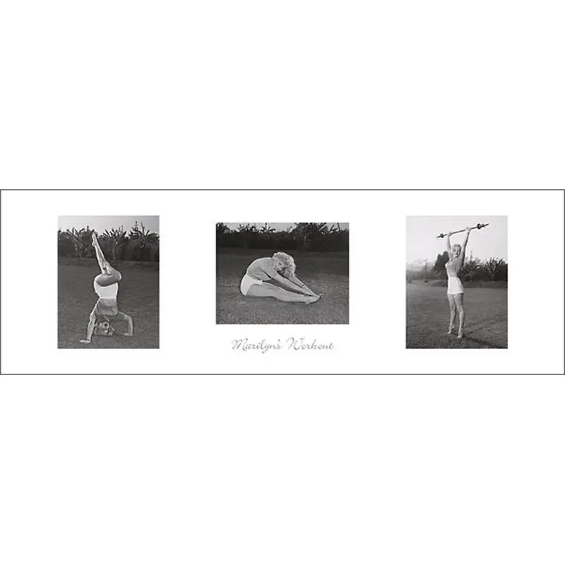 Marilyn Monroe "Marilyn's Workout" (Weightlifting Triptych c.1952) - Jadei Graphics