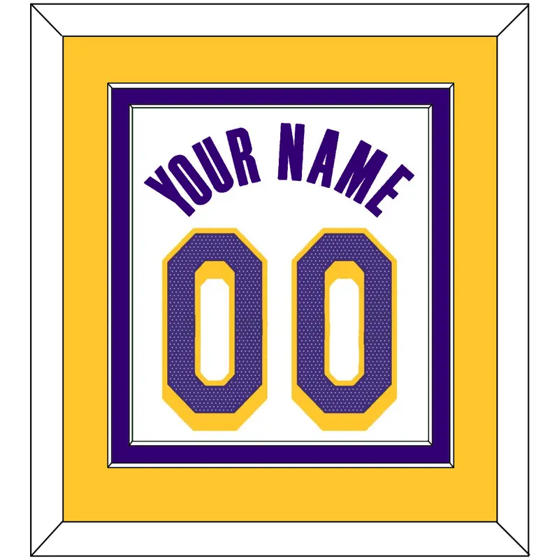 Los Angeles Name & Number - White Association - Double Mat 4
