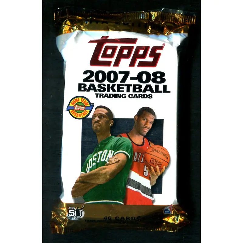 2007/08 Topps Basketball Unopened Jumbo Pack  (HTA) (46)