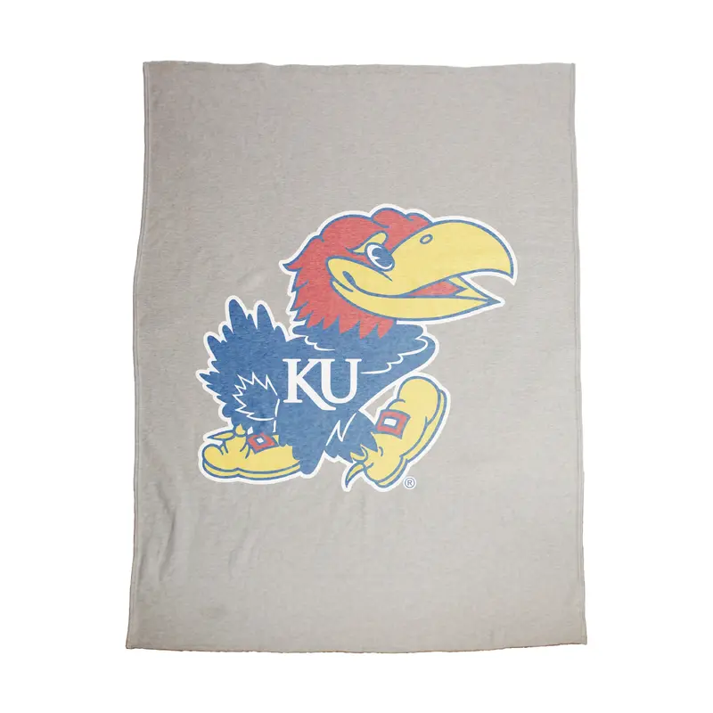 Kansas Oversized Logo Sublimated Sweatshirt Blanket