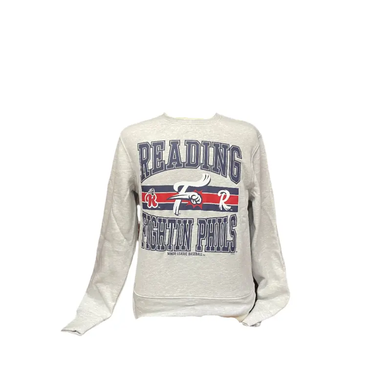 '47 Reading Fightin Phils Grey Headline Crewneck