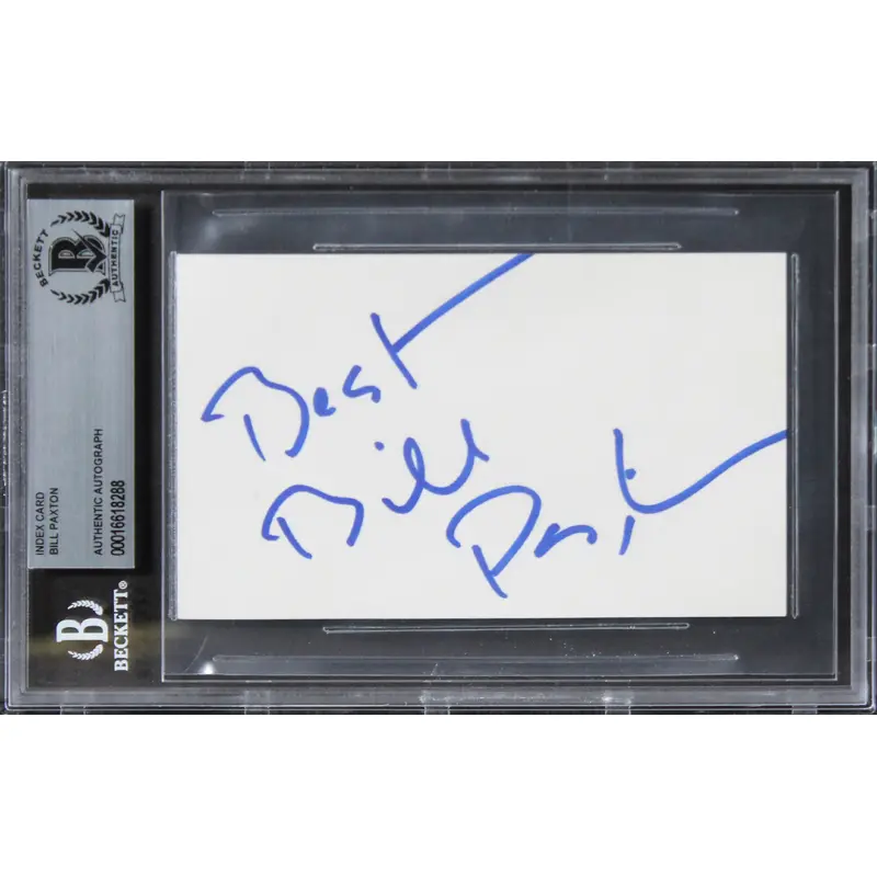 Bill Paxton Titanic "Best" Authentic Signed 3x5 Index Card BAS Slabbed 2
