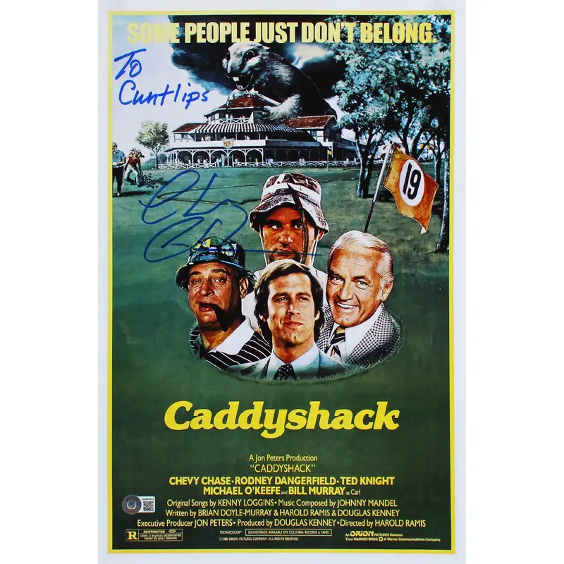 Chevy Chase Caddyshack "To C***lips" Authentic Signed 12x18 Photo BAS Witnessed