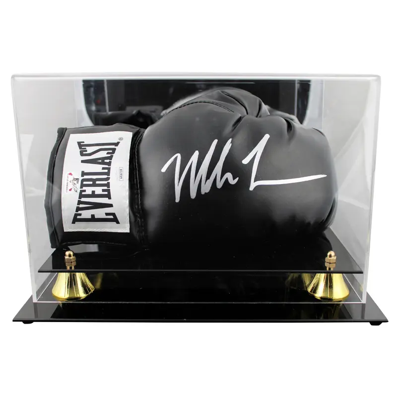 Mike Tyson Signed Black Right Hand Everlast Boxing Glove w/ Case JSA Witness
