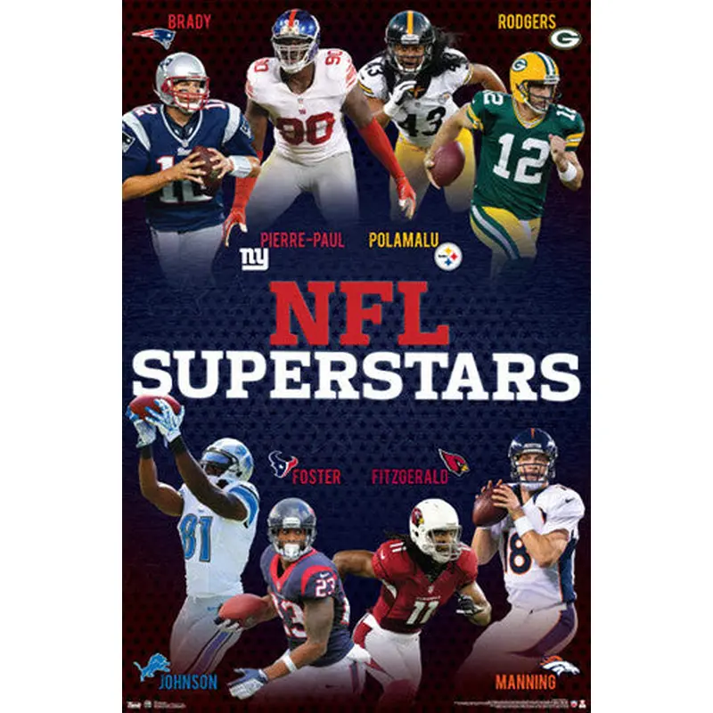 NFL Superstars 2012 Football Action Poster (8 Players) - Costacos Sports