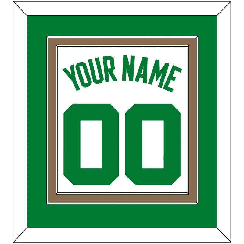 Boston Name & Number - White Association - Double Mat 2