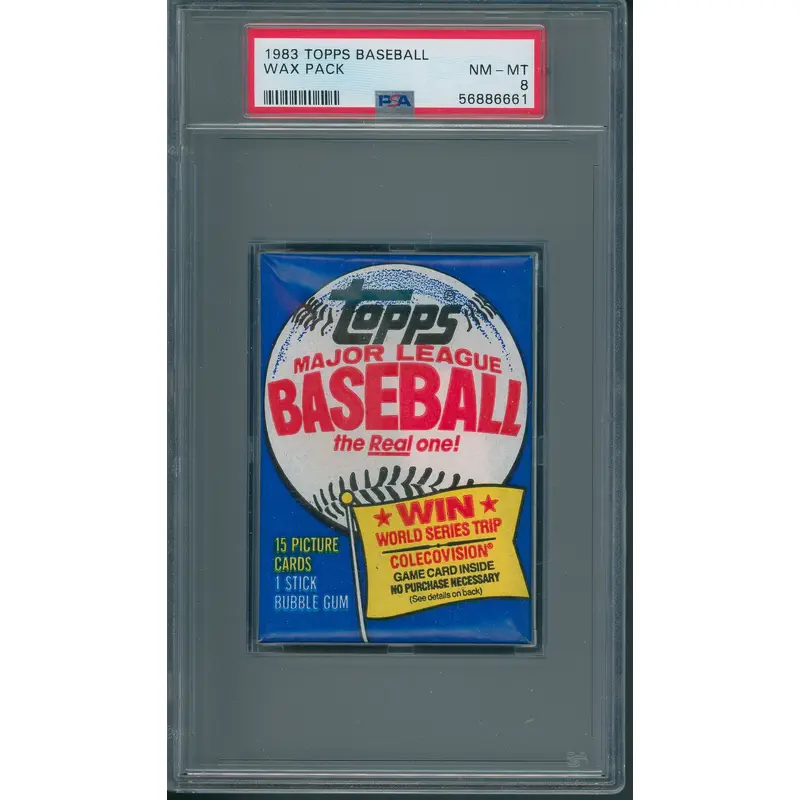 1983 Topps Baseball Unopened Wax Pack PSA 8