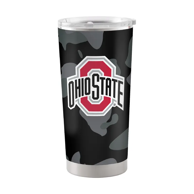 Ohio State 20oz Black Camo Stainless Steel Tumbler