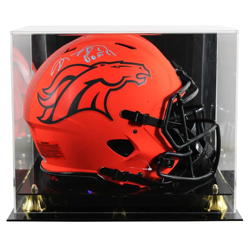 Broncos Shannon Sharpe "HOF" Signed Rave F/S Speed Proline Helmet W/ Case BAS W
