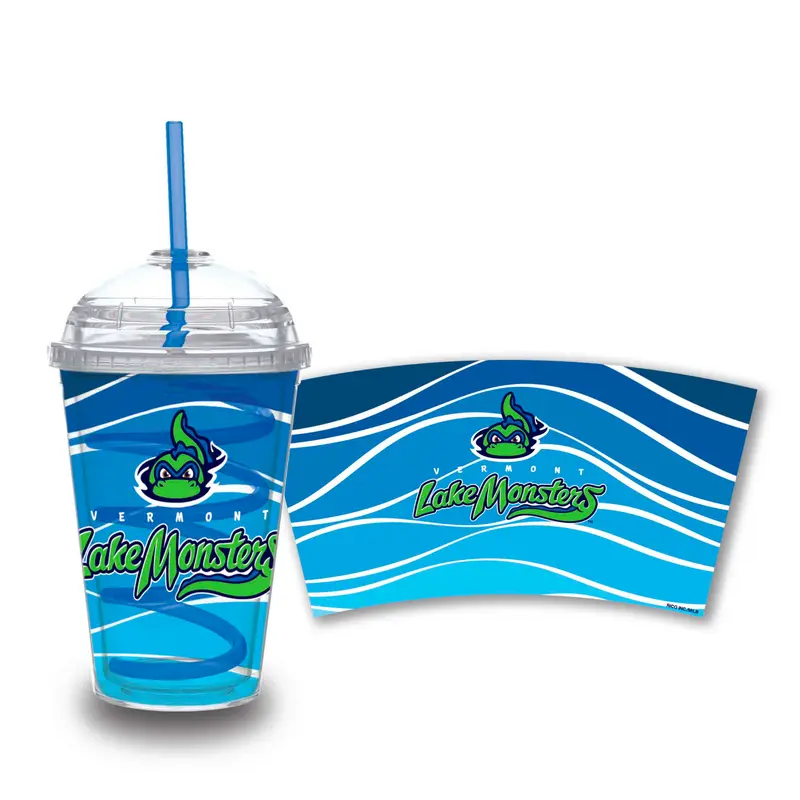 Kid's Cup- Blue Spiral Straw
