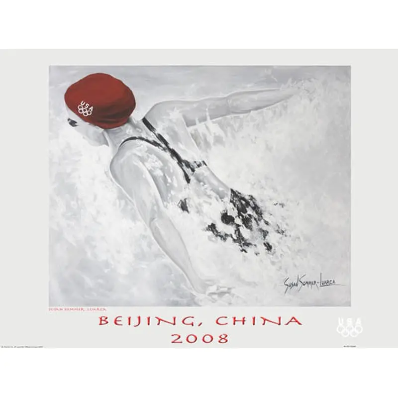 USA Olympic Swimming Poster (Beijing 2008) - Fine Art Ltd.