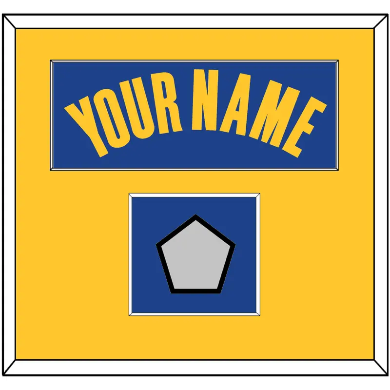 Golden State Name & Champions Patch - Blue Icon - Single Mat 2