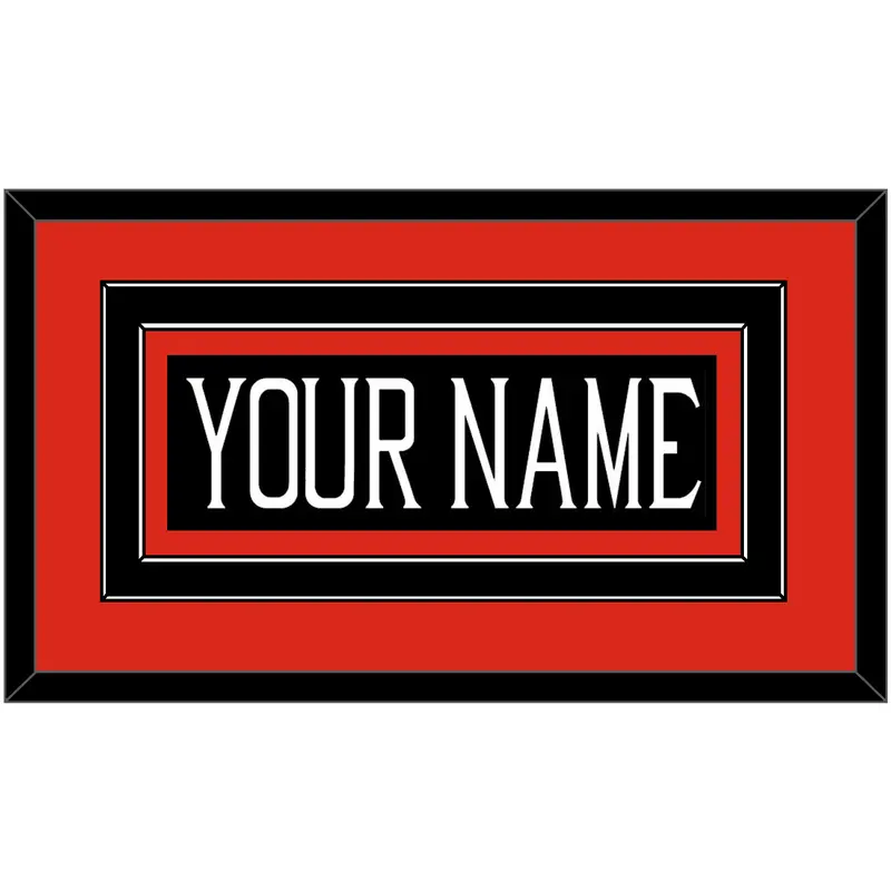 Texas Tech Baseball Nameplate - Alternate Black (2018-2019) - Double Mat 3