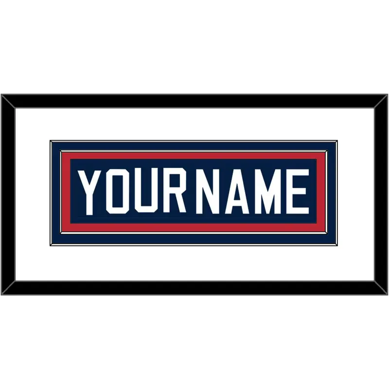 United States Mens Hockey Nameplate - 2002 Olympics Home White - Double Mat 1