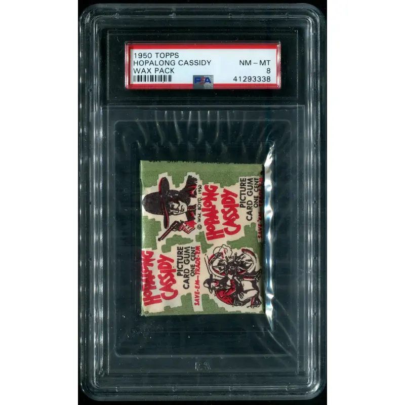 1950 Topps Hopalong Cassidy Unopened Wax Pack PSA 8