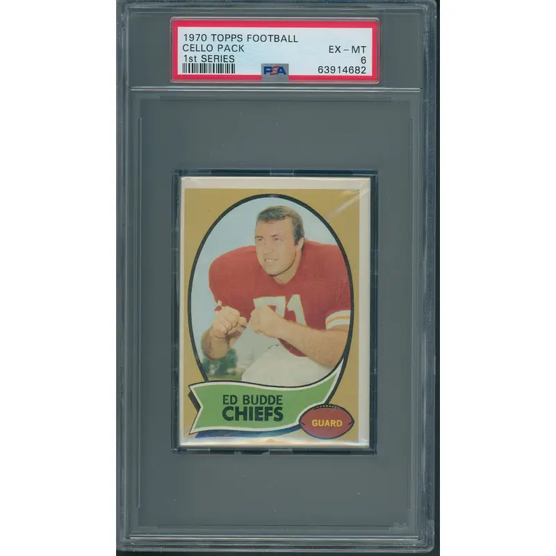 1970 Topps Football 1st Series Cello Pack PSA 6 *4682