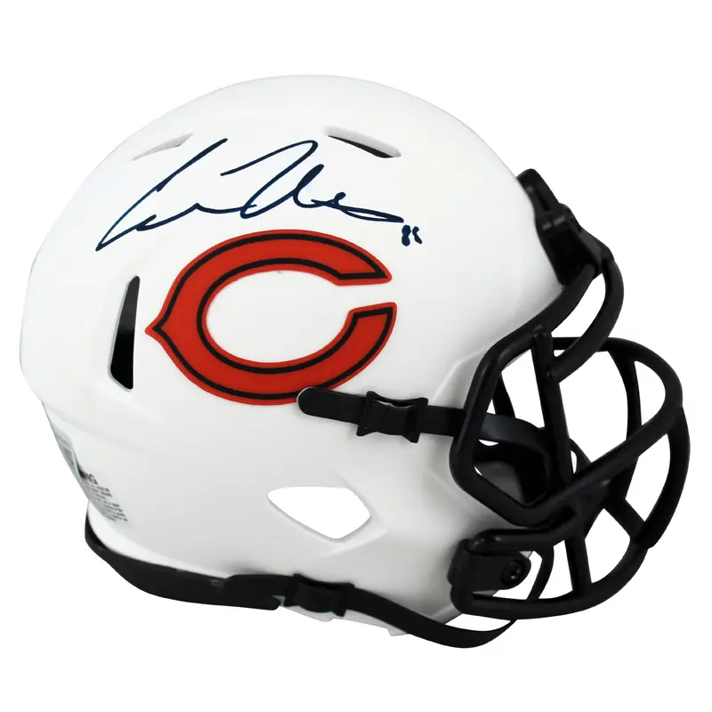 Bears Cole Kmet Authentic Signed Alternate Lunar Speed Mini Helmet BAS Witnessed