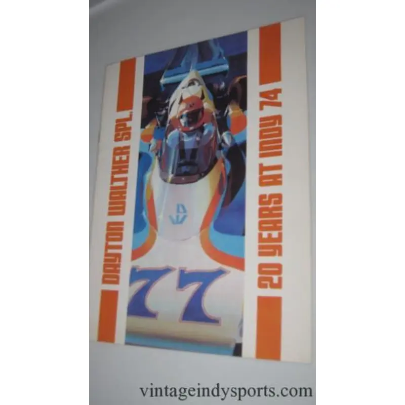 1974 Dayton Walther Indy 500 Media Guide