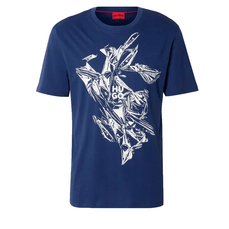 HUGO BOSS MENS T SHIRT BLUE DIAKROMIO 50524023407