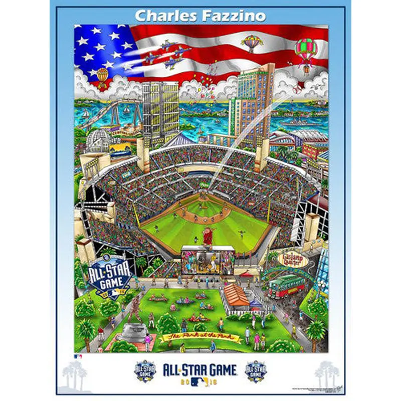MLB All-Star Game 2016 (San Diego) Commemorative Pop Art Poster by Charles Fazzino