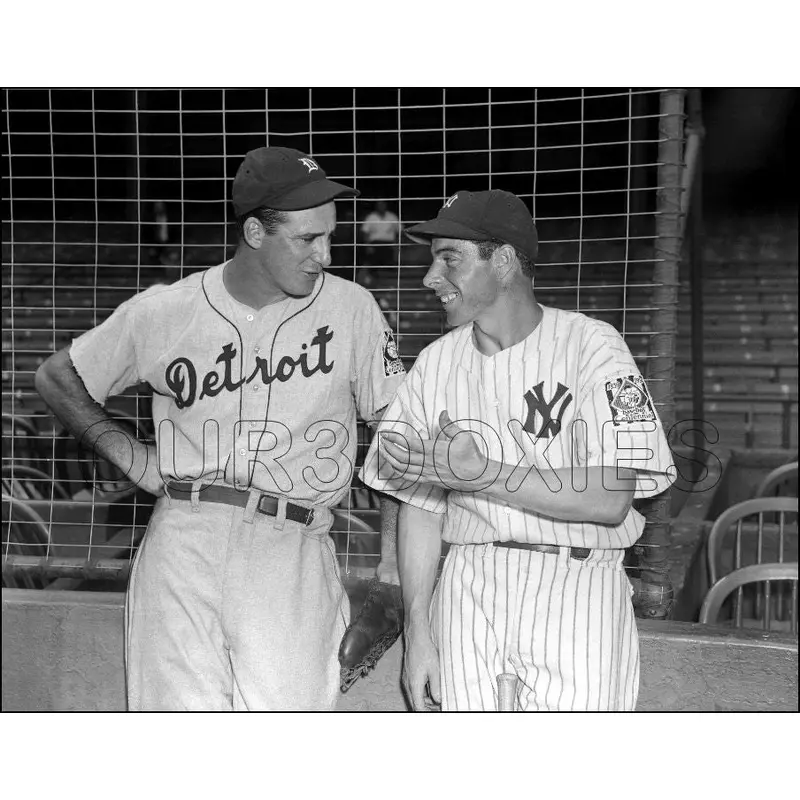 Joe Dimaggio Hank Greenberg 11X14 Photo - 1939 Tigers Yankees - 1712
