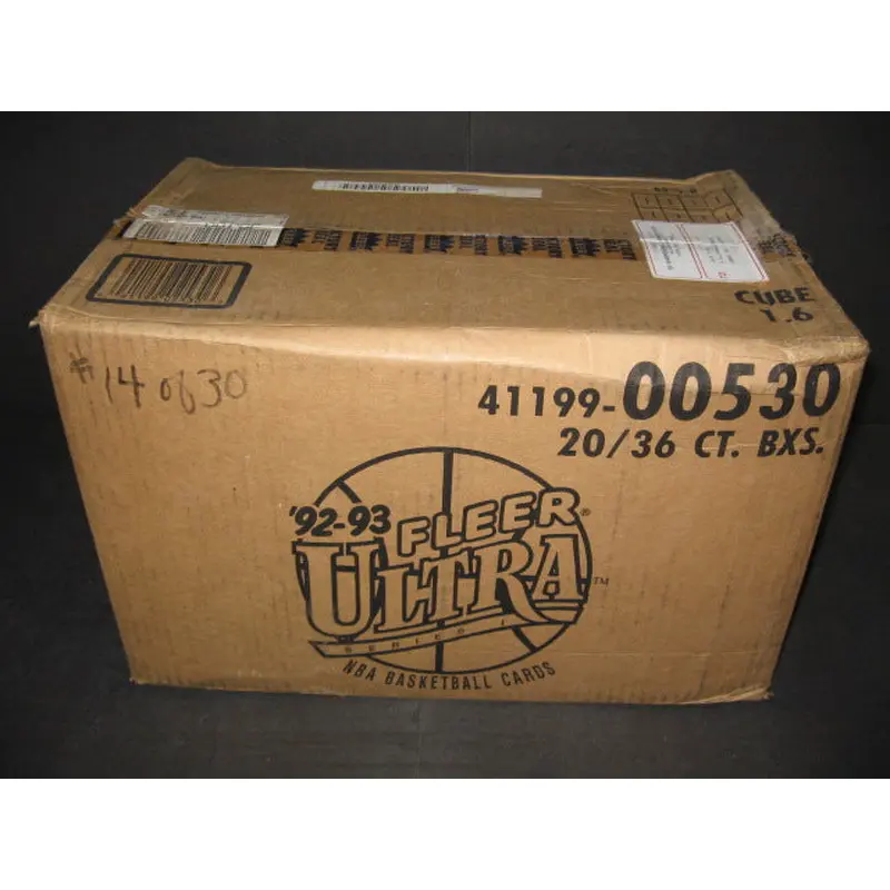 1992/93 Fleer Ultra Basketball Series 1 Case (20 Box) (00530)