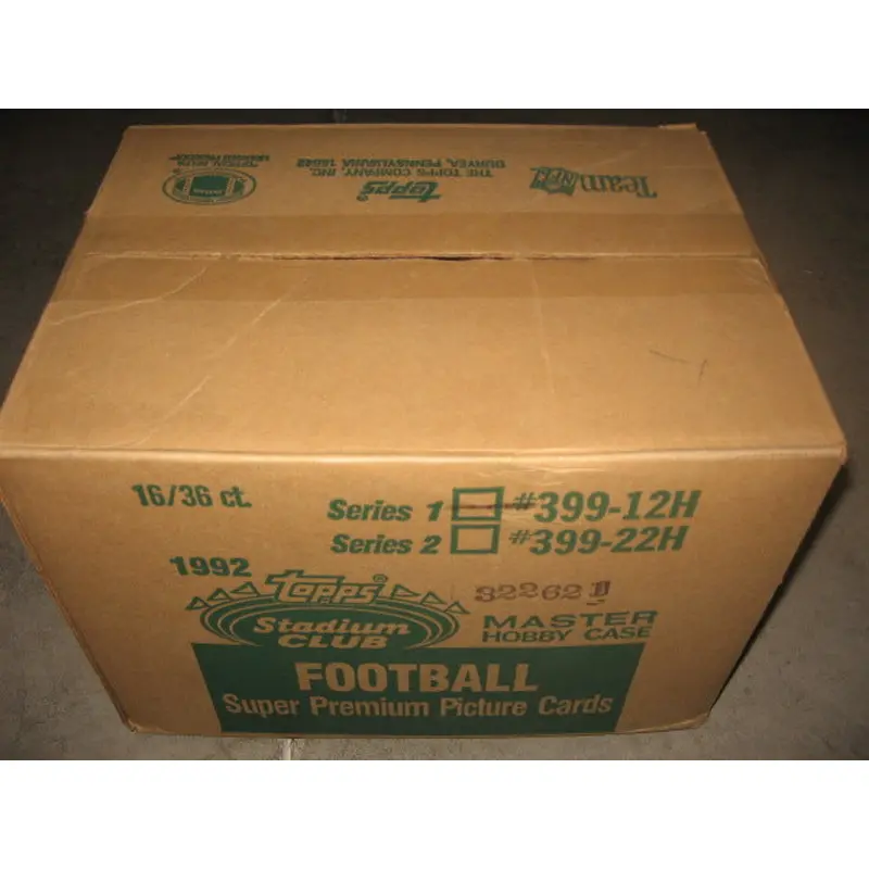 1992 Topps Stadium Club Football Series 1 Case  (Hobby)(16 Box)