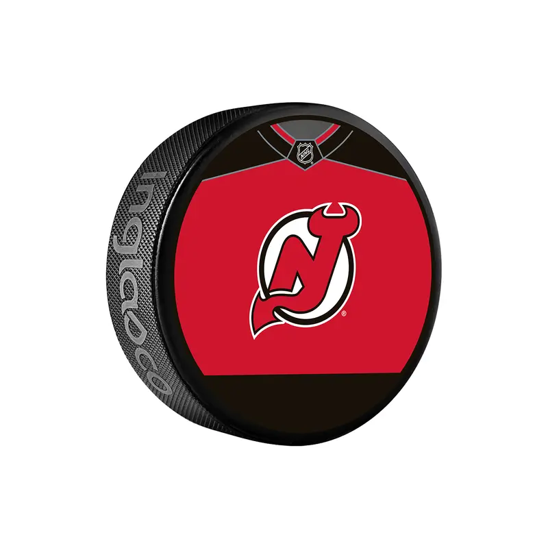 NHL New Jersey Design Devils Jersey Design Souvenir Collector Hockey Puck