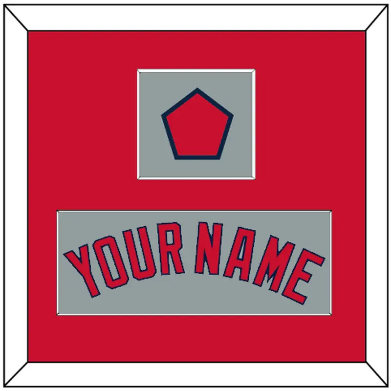 Boston Name & Logo Patch - Road Gray - Single Mat 2