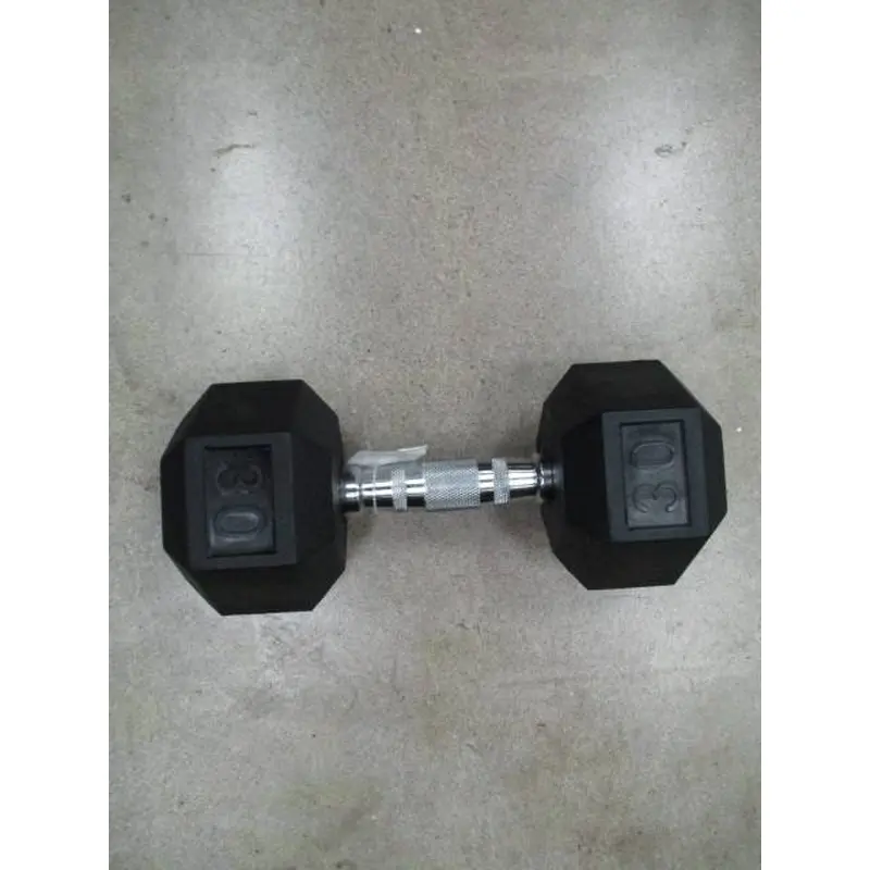 New Rising Sports 30lb Rubber Dumbbell