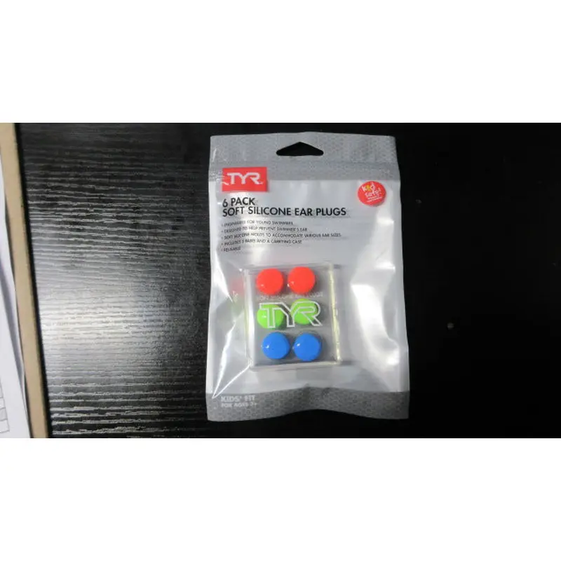New TYR Youth Silicone Ear Plugs - Multi 6 Pack